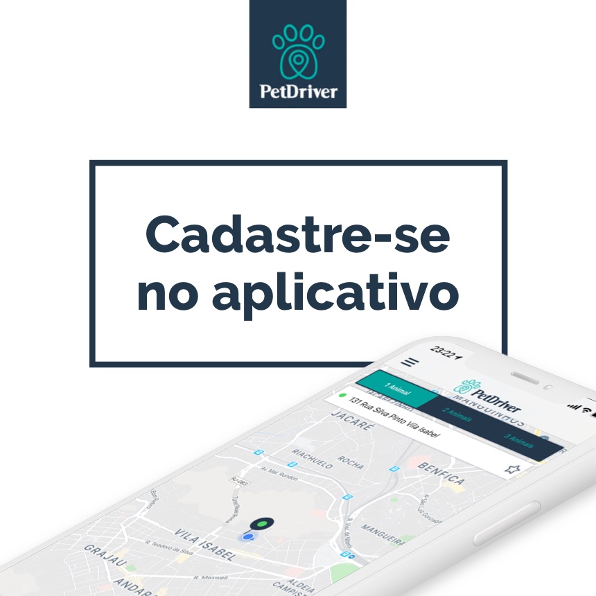 Como criar minha conta no aplicativo da PetDriver?