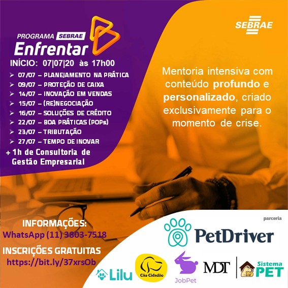 A PetDriver &amp; Parceiras se uniram ao Sebrae para essa parceria mais que especial