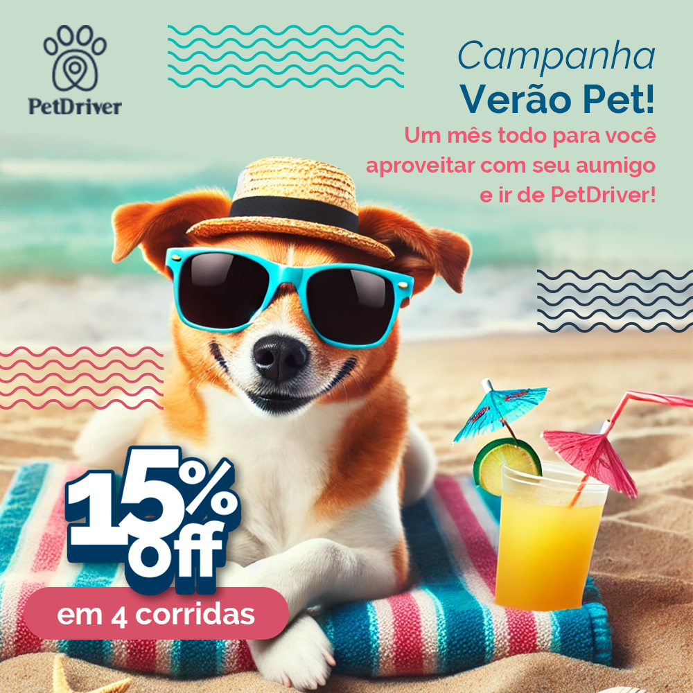 Um mês todinho pra rodar muito com a PetDriver!